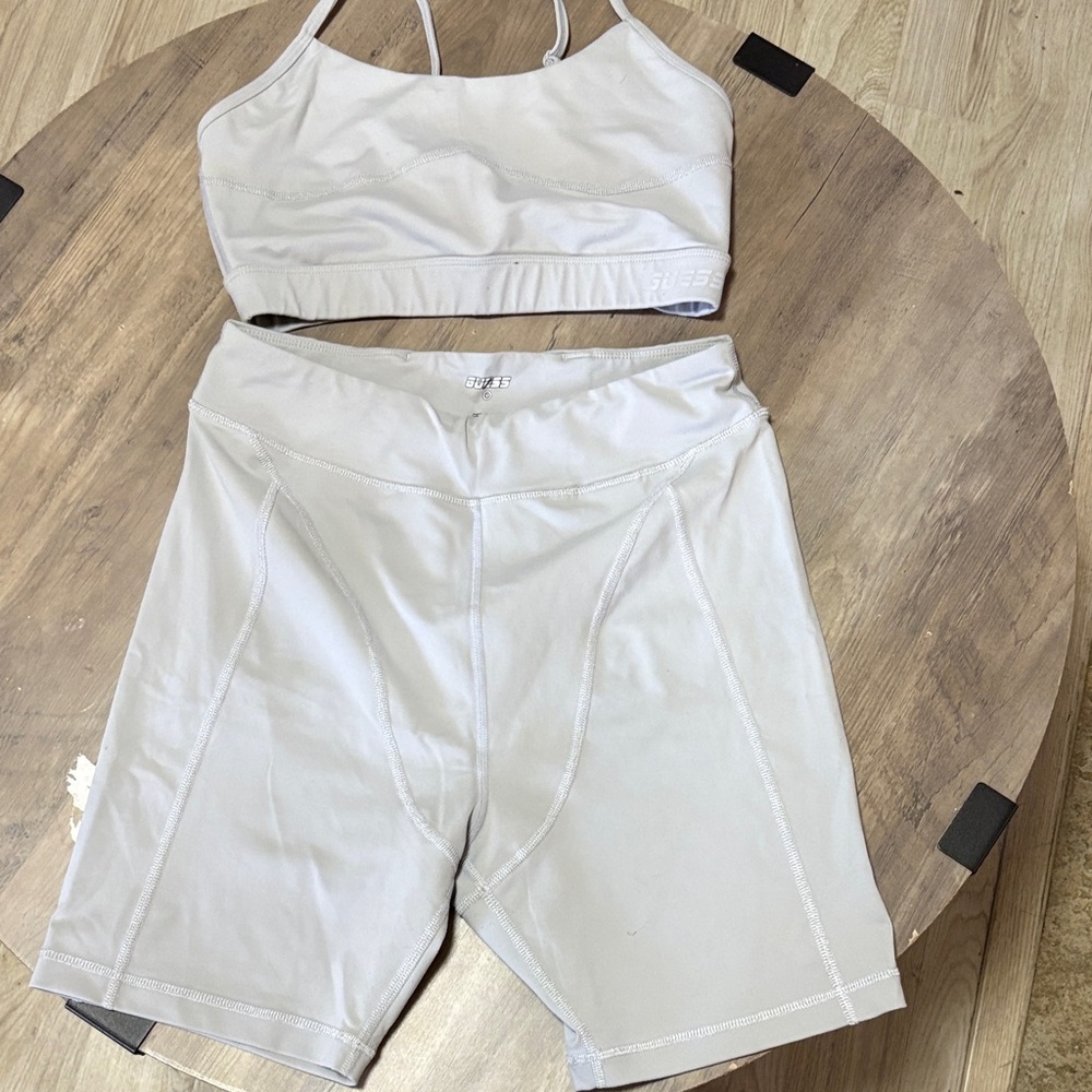 Guess sports bra and shorts Women's Gray Shorts